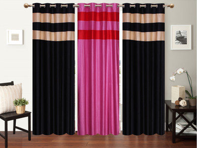 

Furnishing Zone 274 cm (9 ft) Polyester Long Door Curtain (Pack Of 3)(Plain, Multicolor)