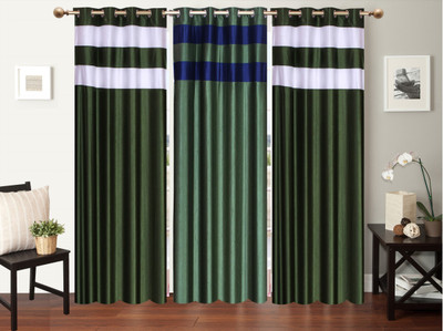 

Furnishing Zone 213 cm (7 ft) Polyester Door Curtain (Pack Of 3)(Plain, Multicolor)