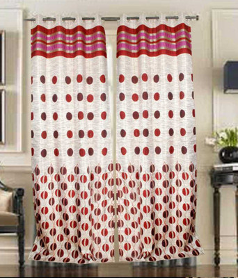 

Jojo Designs 215 cm (7 ft) Polyester Door Curtain (Pack Of 2)(Printed, Beige)