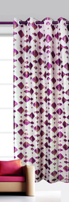 

India Furnish 213 cm (7 ft) Polycotton Door Curtain Single Curtain(Floral, Purple)
