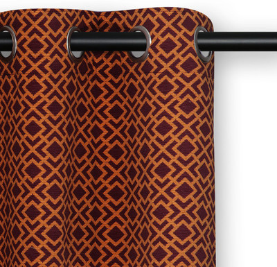 

Soumya Furnishings 274 cm (9 ft) Cotton Long Door Curtain Single Curtain(Self Design, Maroon)