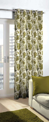 

Skipper 214 cm (7 ft) Blends Door Curtain Single Curtain(Floral, Green)