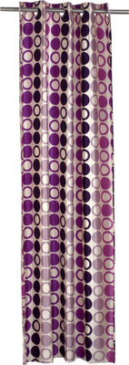 

Trendy Home 203.2 cm (7 ft) Polyester Door Curtain Single Curtain(Geometric, Purple)