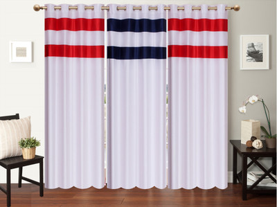 

Furnishing Zone 274 cm (9 ft) Polyester Long Door Curtain (Pack Of 3)(Plain, Multicolor)