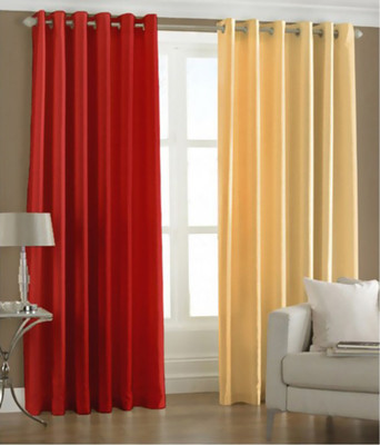 

JT International 213.36 cm (7 ft) Polyester Door Curtain (Pack Of 2)(Solid, Multicolor)
