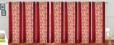 

Ville Style 214 cm (7 ft) Polyester Door Curtain (Pack Of 7)(Floral, Maroon)