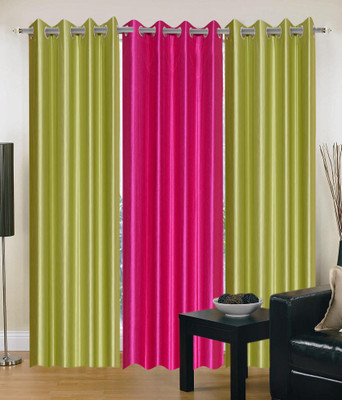 

JT International 213.36 cm (7 ft) Polyester Door Curtain (Pack Of 2)(Solid, Multicolor)
