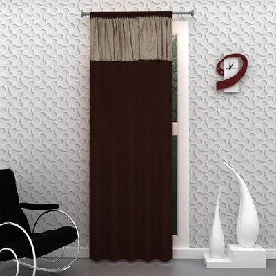 

The Decor Mart 213 cm (7 ft) Cotton Door Curtain Single Curtain(Geometric, Brown)