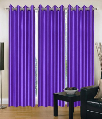 

Shivam Concepts 213 cm (7 ft) Polyester Door Curtain (Pack Of 3)(Plain, Purple)