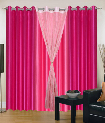 

JT International 213.36 cm (7 ft) Polyester Door Curtain (Pack Of 2)(Solid, Multicolor)