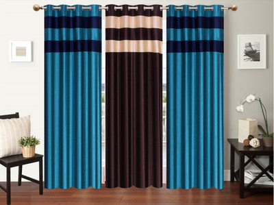 

Furnishing Zone 152 cm (5 ft) Polyester Window Curtain (Pack Of 3)(Plain, Multicolor)
