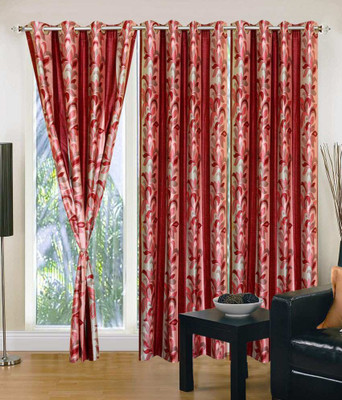 

JT International 213.36 cm (7 ft) Polyester Door Curtain (Pack Of 2)(Self Design, Multicolor)