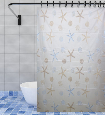 Home Candy 180 cm (6 ft) PVC Shower Curtain Single Curtain(Abstract, Multicolor)