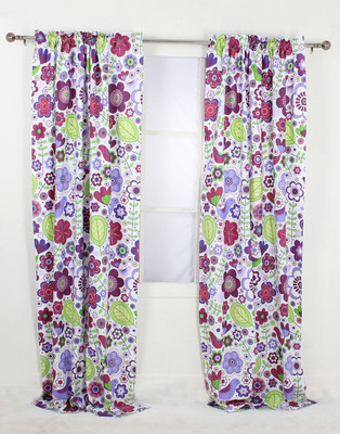 

Bacati 106.48 cm (3 ft) Cotton Window & Door Curtain (Pack Of 2)(Floral, Multicolor)