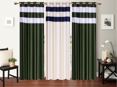 

Furnishing Zone 213 cm (7 ft) Polyester Door Curtain (Pack Of 3)(Plain, Multicolor)