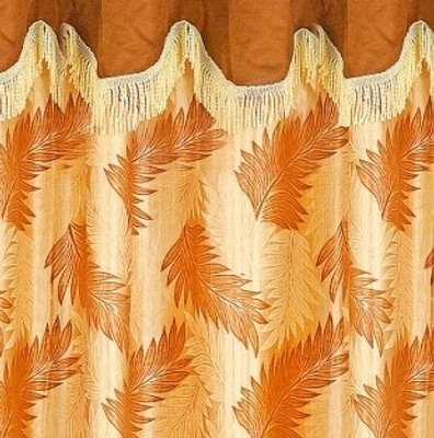 

Cortina 210 cm (7 ft) Polyester Door Curtain (Pack Of 2)(Floral, Brown)