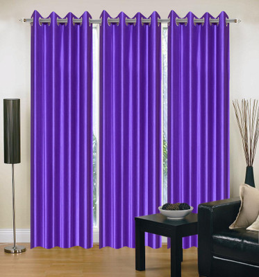 

Livingcreation 213 cm (7 ft) Polyester Door Curtain (Pack Of 3)(Plain, Multicolor)