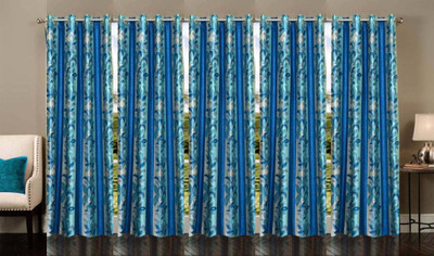 

Ville Style 275 cm (9 ft) Polyester Long Door Curtain (Pack Of 5)(Abstract, Light Blue)