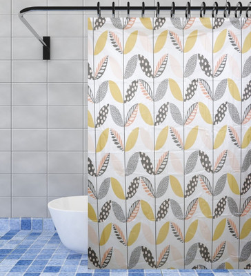 

Home Candy 180 cm (6 ft) PVC Shower Curtain Single Curtain(Floral, Multicolor)