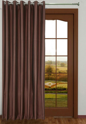 

Export Hub 274 cm (9 ft) Polyester Long Door Curtain Single Curtain(Plain, Coffee)