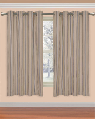 

Elan 210 cm (7 ft) Cotton Door Curtain Single Curtain(Striped, Multicolor)