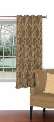 

Skipper 153 cm (5 ft) Blends Window Curtain Single Curtain(Floral, Brown)