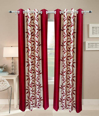 

Click Weaves 213 cm (7 ft) Polyester Door Curtain (Pack Of 4)(Floral, Multicolor)