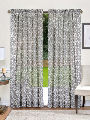 

Indian Weave 210 cm (7 ft) Cotton Door Curtain (Pack Of 2)(Printed, Grey)