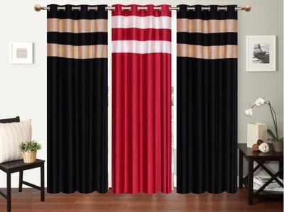 

Furnishing Zone 152 cm (5 ft) Polyester Window Curtain (Pack Of 3)(Plain, Multicolor)