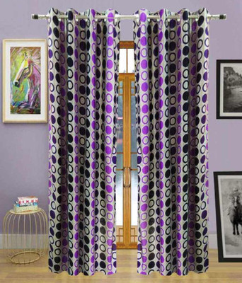 

Jojo Designs 215 cm (7 ft) Polyester Door Curtain (Pack Of 2)(Printed, Purple)
