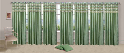 

Ville Style 275 cm (9 ft) Polyester Long Door Curtain (Pack Of 7)(Solid, Pista)