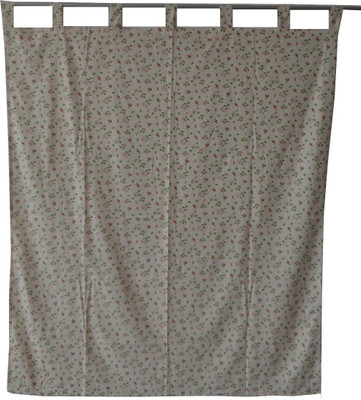 57% OFF on Adt Saral Cotton Door Curtain 200 cm (6.4ft) Single Curtain(Printed White)