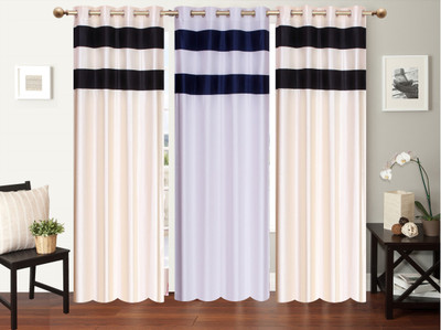 

Furnishing Zone 213 cm (7 ft) Polyester Door Curtain (Pack Of 3)(Plain, Multicolor)