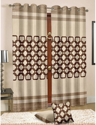 

Cortina 270 cm (9 ft) Jacquard Long Door Curtain Single Curtain(Abstract, Multicolor)