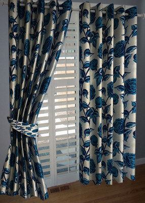 

PHome Decor 213 cm (7 ft) Polyester Door Curtain (Pack Of 2)(Floral, Multicolor)