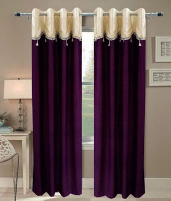 

Jojo Designs 215 cm (7 ft) Polyester Door Curtain (Pack Of 2)(Plain, Purple)