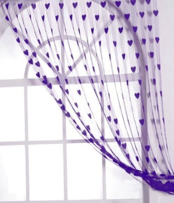 

Sam's Club 215 cm (7 ft) Net Door Curtain (Pack Of 2)(Self Design, Purple)