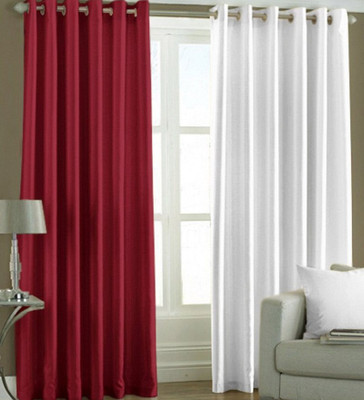 

Excel Bazaar 214 cm (7 ft) Polyester Door Curtain (Pack Of 2)(Plain, Maroon, White)