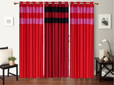 

Furnishing Zone 213 cm (7 ft) Polyester Door Curtain (Pack Of 3)(Plain, Multicolor)