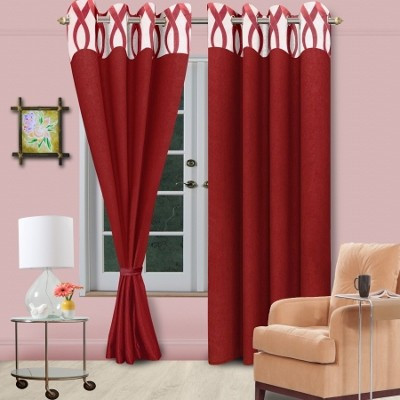 

Vorhang 210 cm (7 ft) Polyester Door Curtain Single Curtain(Solid, Maroon)
