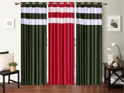 

Furnishing Zone 213 cm (7 ft) Polyester Door Curtain (Pack Of 3)(Plain, Multicolor)