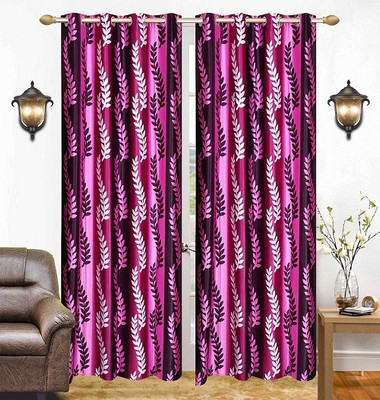 

The Intellect Bazaar 213 cm (7 ft) Polyester Door Curtain (Pack Of 2)(Floral, Pink)