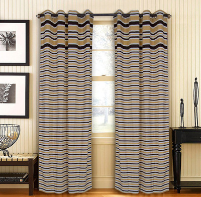 

Home Candy 212 cm (7 ft) Cotton Door Curtain (Pack Of 2)(Striped, Yellow, Beige), Beige;yellow