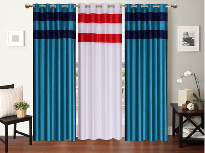

Furnishing Zone 213 cm (7 ft) Polyester Door Curtain (Pack Of 3)(Plain, Multicolor)