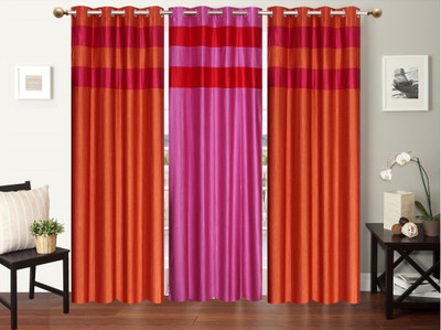 

Furnishing Zone 152 cm (5 ft) Polyester Window Curtain (Pack Of 3)(Plain, Multicolor)