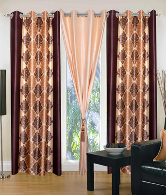

JT International 213.36 cm (7 ft) Polyester Door Curtain (Pack Of 2)(Solid, Multicolor)