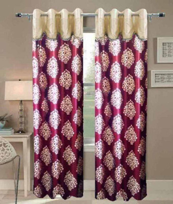 

Jojo Designs 152 cm (5 ft) Polyester Window Curtain (Pack Of 2)(Printed, Red)