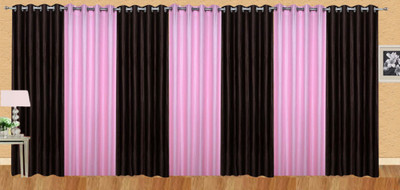

Ville Style 214 cm (7 ft) Polyester Door Curtain (Pack Of 7)(Solid, Brown, Pink)
