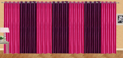 

Ville Style 214 cm (7 ft) Polyester Door Curtain (Pack Of 7)(Solid, Pink, Purple)