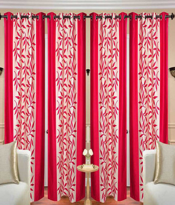 

Jai Ganga 213 cm (7 ft) Polyester Door Curtain (Pack Of 4)(Floral, Multicolor)